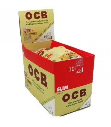 Filtri OCB Slim 6mm Organic Bio In Busta Con Cartina OCB Conf 10 Buste