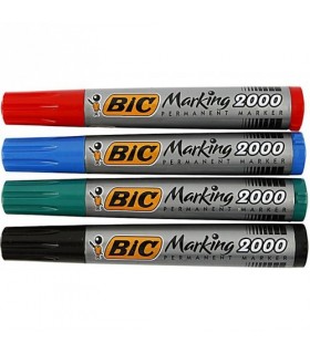 BIC® Marking 2000 Marcatore permanente Punta tonda Colore rosso