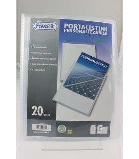 Favorit - portalistino personalizzabile - formato a5 - 40 buste - Nadir  Cancelleria