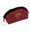 Mini Astuccio Porta Penne in ecopelle con Logo AS Roma colore Nero