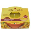 Candela alla Citronella Fiaccoletta di Terracotta 15cm Durata 7 Ore per Interni