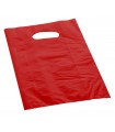 Shopper in Plastica 60 Micron  Mis.18x5x5x35 cm con Manico a Fagiolo colore Rosso Cartone da 10 Kg (900 pz. circa)