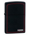 Zippo Nero Matte con Bordo