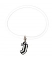 bracciale in silicone bianco con logo f.c. juventus