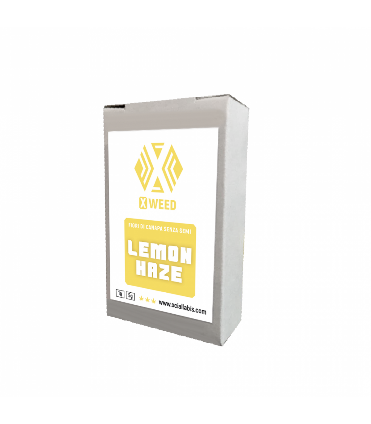 Infiorescenza di Cannabis Light XWEED lemon haze CBD 24% Scatolina da 1gr