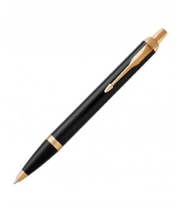 Penna PARKER a Sfera MOD.IM BLACK GT IN ACCIAIO con finiture dorate CONFEZIONATA IN ELEGANTE ASTUCCIO