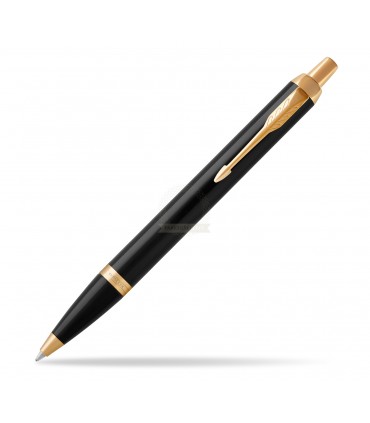 Penna PARKER a Sfera MOD.IM BLACK GT IN ACCIAIO con finiture dorate CONFEZIONATA IN ELEGANTE ASTUCCIO