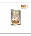 BIGLIETTO CROMO BUON COMPLEANNO 70ANNI CON GLITTER CONF. 6 PZ. MONOSOGGETTO