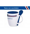 TAZZA IN CERAMICA CON CUCCHIAINO U.C. SAMPDORIA CONFEZIONATA IN SCATOLA DA REGALO