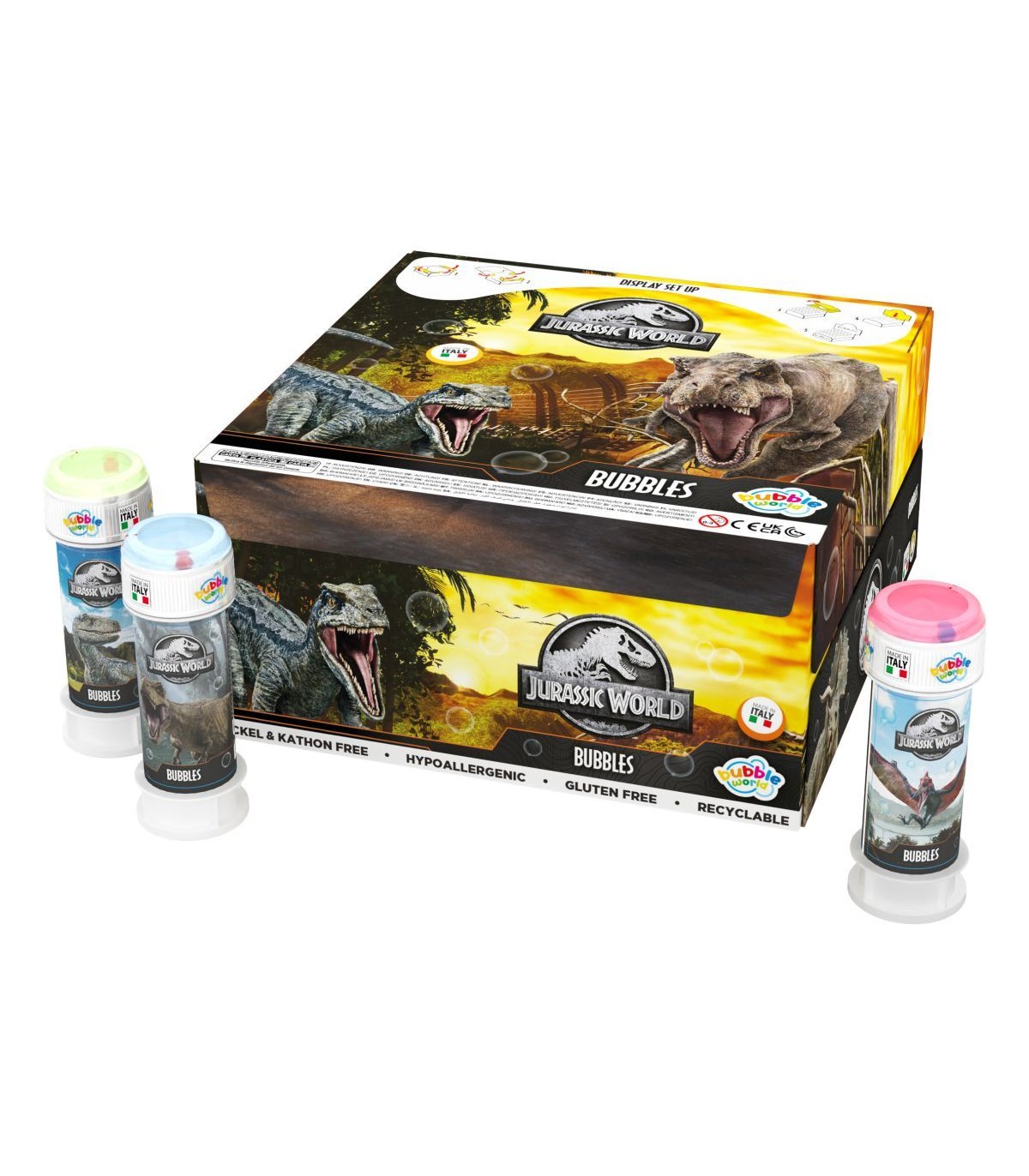 Bolle di Sapone DULCOP JURASSIC WORLD da 60ml conf. 36 pz.