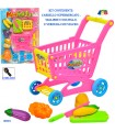 SET CARRELLO SUPERMERCATO GINMAR CON FRUTTA E VERDURA CON VELCRO