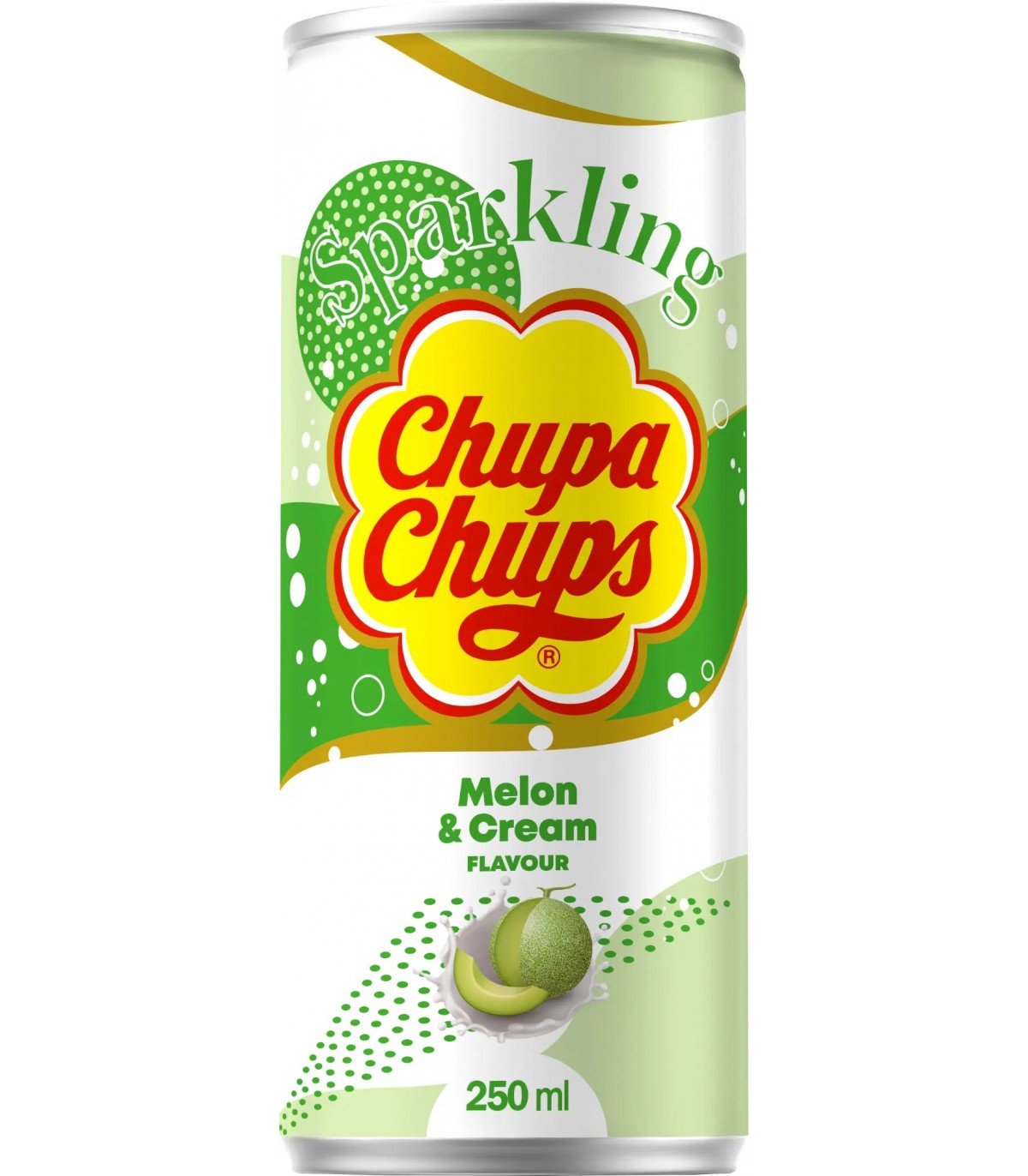 BEVANDA CHUPA CHUPS SPARKLING GUSTO CREMA E MELONE 250ml CARTONE 12 PZ.