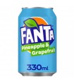 FANTA GUSTO PINEAPPLE&GRAPEFRUIT EDIZIONE U.K. LATTINA DA 330ml CARTONE DA 12 PZ.