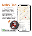 LOCALIZZATORE GPS TECH FIND CON LICENZA APPLE A.C. MILAN CON GANCIO PORTACHIAVI