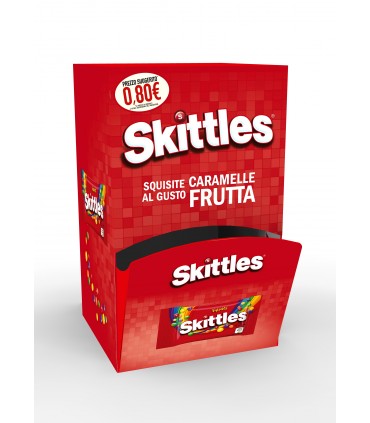 SKITTLES ORIGINAL GUSTO FRUTTA BUSTINA 38G EXPO DA MARSUPIO DA 42 PZ