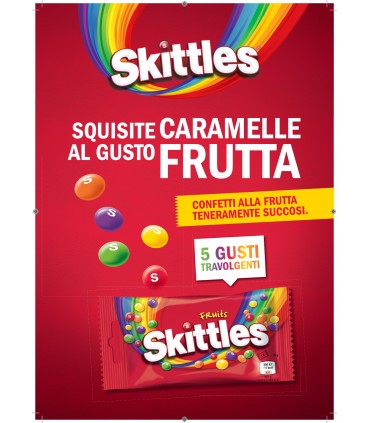 SKITTLES ORIGINAL GUSTO FRUTTA BUSTINA 38G EXPO DA MARSUPIO DA 42 PZ