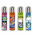 Accendino Clipper LARGE VACAY SKULLS conf. 48 pz. assortiti con 4 grafiche