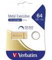 Chiavette USB 2.0 Verbatim metal executive GOLD da 64gb