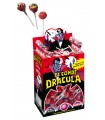 lecca lecca chupa el conte dracula gusto ciliegia 9g ripieno con bubble gum expo da 200 pz.