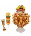 Burger gummy a forma di spiedino gr.19 expo da 60 pz.