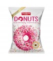 DONUTS FARCITO ALLA FRAGOLA  E RICOPERTO DA  60G CARTONE DA 18 PZ.