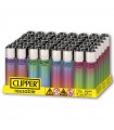 Accendino Clipper Micro TRIPLE GRADIENT  conf. da 48 pz. assortito con 4 grafiche