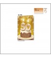 BIGLIETTO CROMO BUON COMPLEANNO 50ANNI CON GLITTER CONF. 6 PZ. MONOSOGGETTO