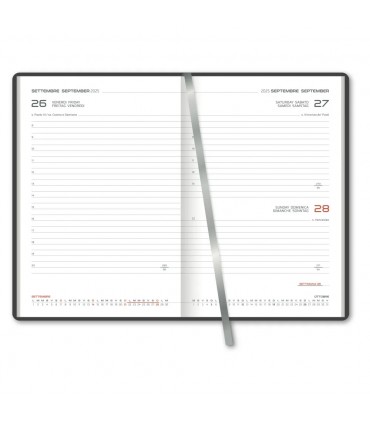 AGENDA Giornaliera ANNO 2025 con Elastico mis.14.5x20.5 MOD.WINNER Disponibile in 4 colori