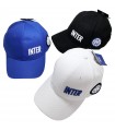 cappellino cotone basebal f.c.Inter con cuciture a rilievo DISPONIBILE IN 3 COLORI COME DA FOTO