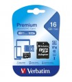 SCHEDA MICRO SDHC PREMIUM VERBATIM DA 16GB