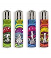 Accendino Clipper LARGE MAGIC MUSHROOMS conf. 48 pz. assortito con 4 grafiche