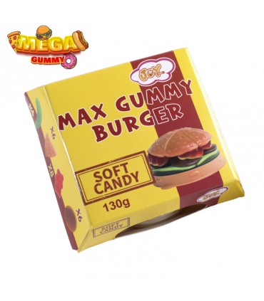 MAXI BURGER GUMMY CON CARAMELLE GOMMOSE 130GR CONF. 6 PZ.