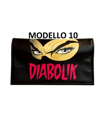 Bustina Porta Tabacco DIABOLIK 1 in ecopelle con chiusura calamitata expo da 10 pz. FIGURE assortite