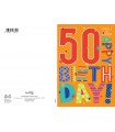 Biglietto MARPIMAR COMPLEANNO 50 ANNI CON FOIL OLOGRAFICO CONF. 6 PZ.