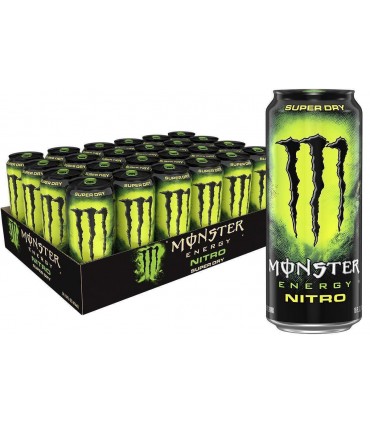 Bevanda Monster Energy nitro super dry Lattina da 500ml cartone da 12 pz.