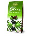 OLIVE CONFETTATE DI CIOCCOLATO FONDENTE CRISPO NERE E VERDI RIPIENE DI CREMA ALLA NOCCIOLA ASTUCCIO DA 150GR