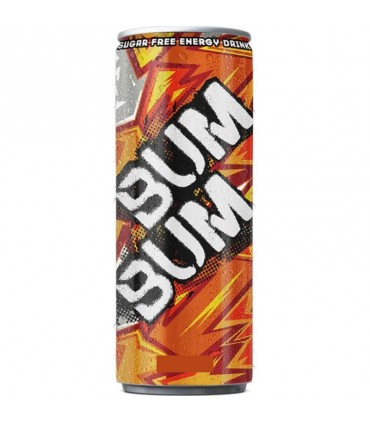 BEVANDA ENERY DRINK BUM BUM AL GUSTO PESCA INTEGRATORE STIMOLANTE CON TAURINA ,CAFFEINA , E VITAMINE CONF. DA 12PZ