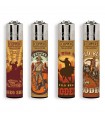 Accendino Clipper LARGE DARK COWBOY conf. 48 pz. assortiti con 4 grafiche