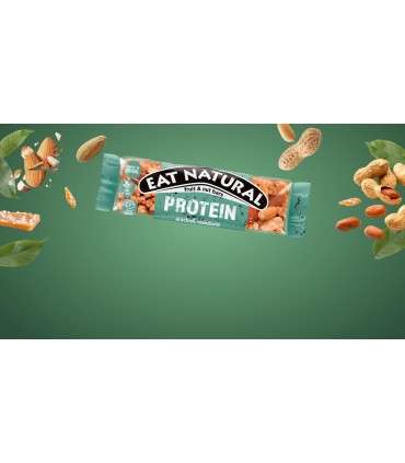 BARRETTA EAT NATURAL PROTEIN ARACHIDI MANDORLE E CARAMELLO SALATO CONF.12 PZ X 40GR