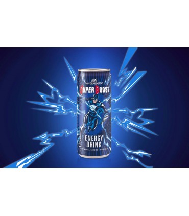 BEVANDA SUPER BOOST ENERGY DRINK LATTINA DA 330ml CONF. 24 pz.