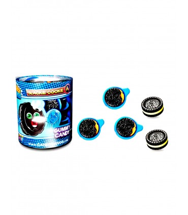 Caramelle gommose Blackie Cookies RIpiene con liquido alla fragola confezionate singolarmente 10gr conf.30 pz