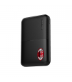 POWERBANK 5000mAH UFFICIALE A.C. MILAN DIMENSIONI 64X16X98MM DESIGN STILOSO SLIM CONFEZIONATO IN ELEGANTE SCATOLA DA REGALO